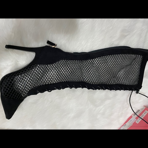 Mesh See Through Knee Boot - Picture 10 of 10